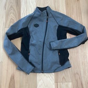 Harley-Davidson® Women's Mid-Layer Soft Shell Jacket, Marled Gray/Black - Medium